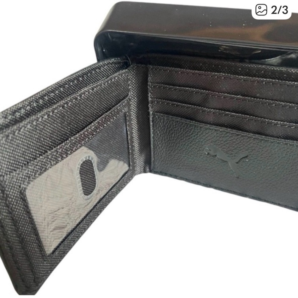 Puma Black Card Holder Wallet